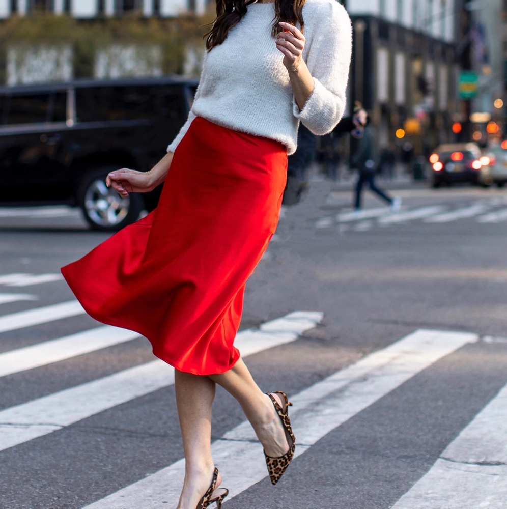 Ann Taylor Red Skirt